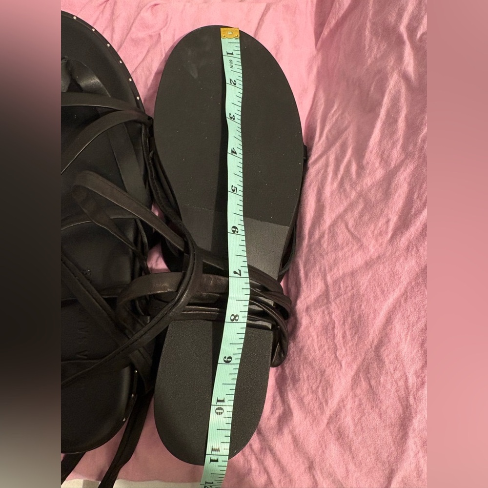 Freda Salvador Black strappy Sandals 10 - Picture 8 of 9